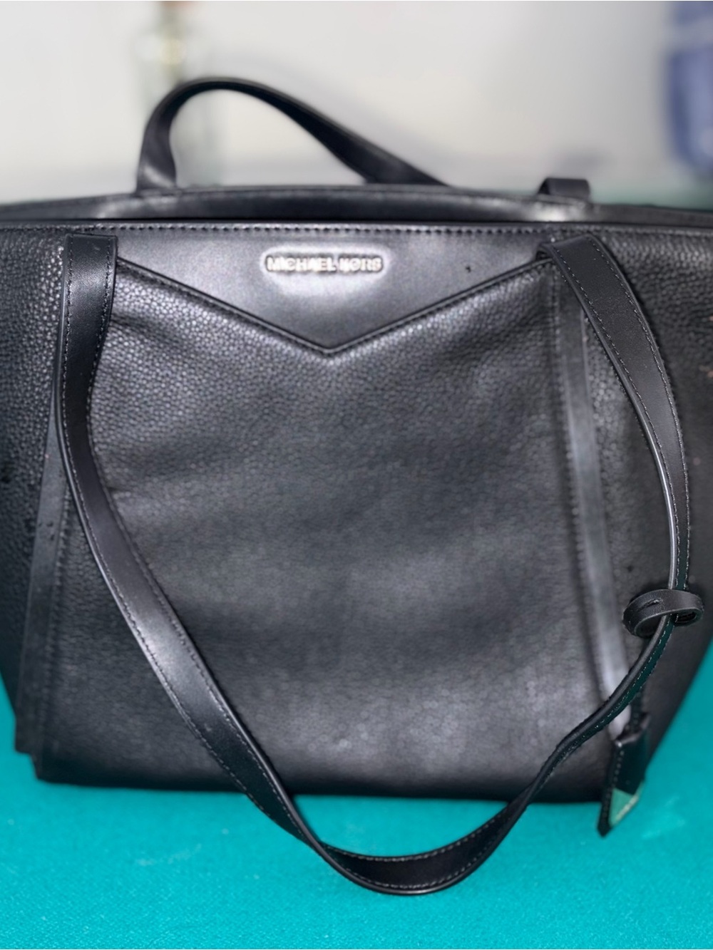 Michael Kors Whitney Black Leather Tote Bag